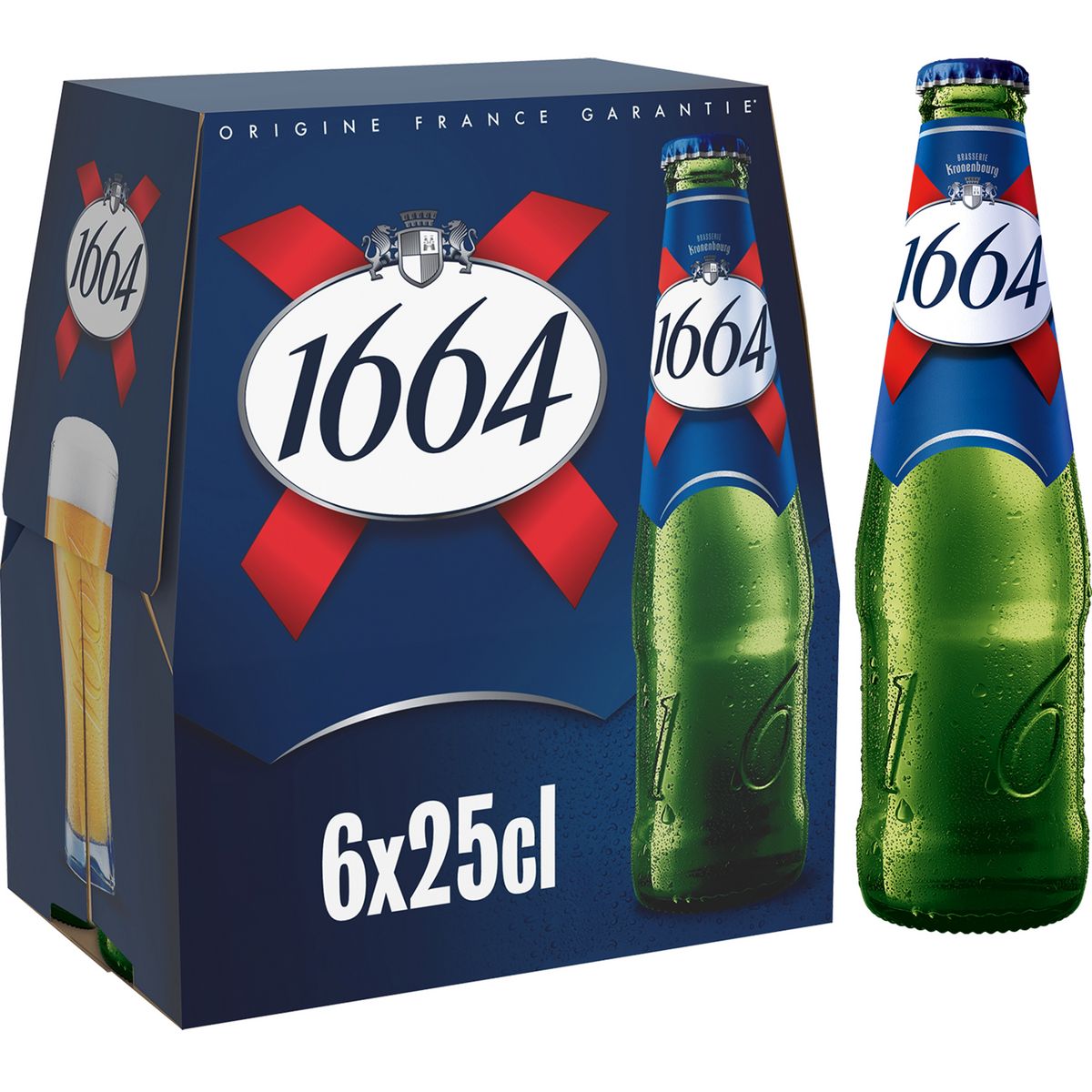1664 Bière blonde 5,5% bouteilles 6x25cl