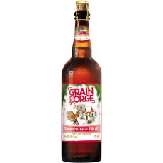 GRAIN D'ORGE Bière ambrée Brassin de Noël 6,4% 75cl