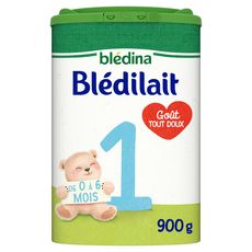 BLEDINA Blédilait 1 lait 1er âge en poudre dès la naissance à 6 mois 900g