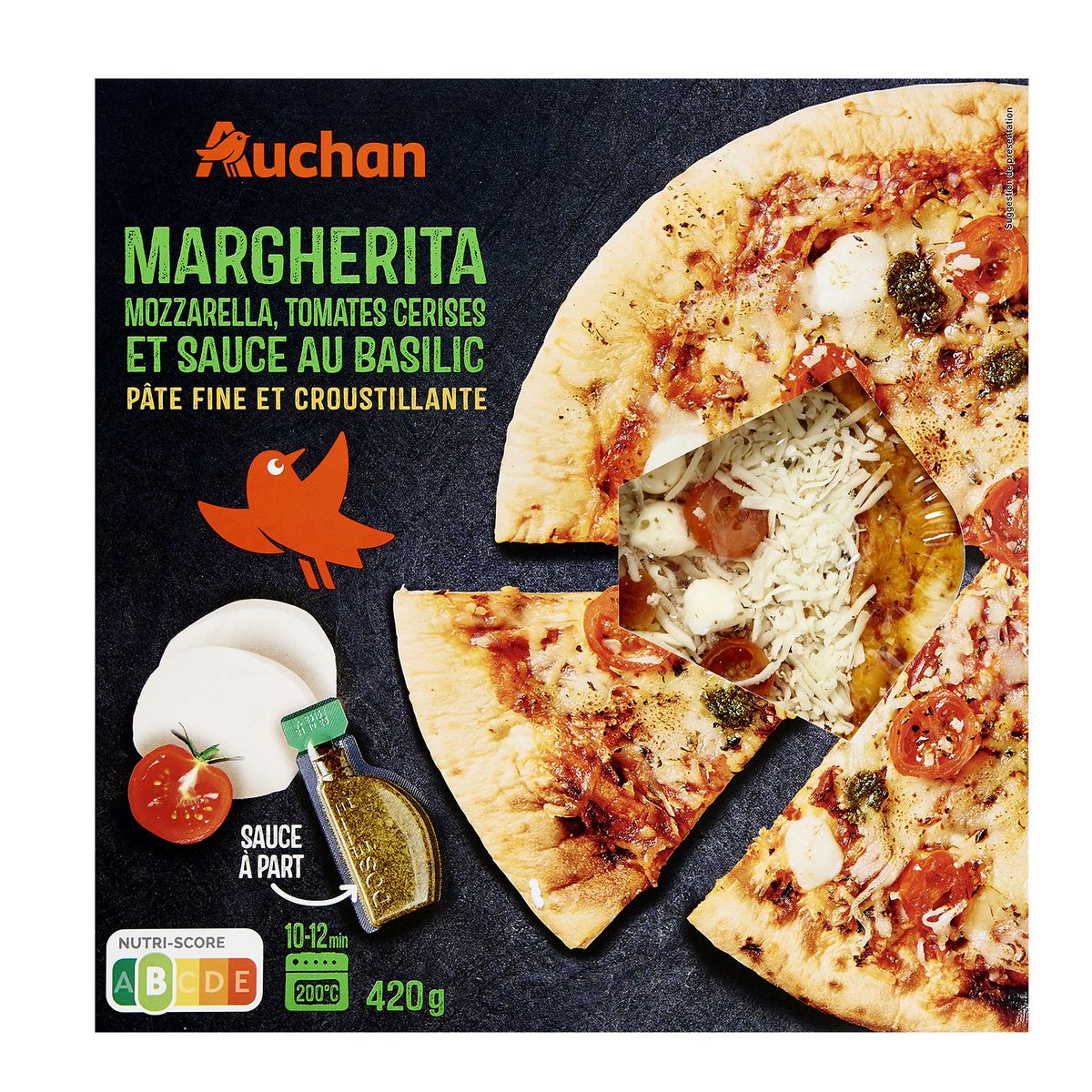 AUCHAN Pizza Margherita 420g