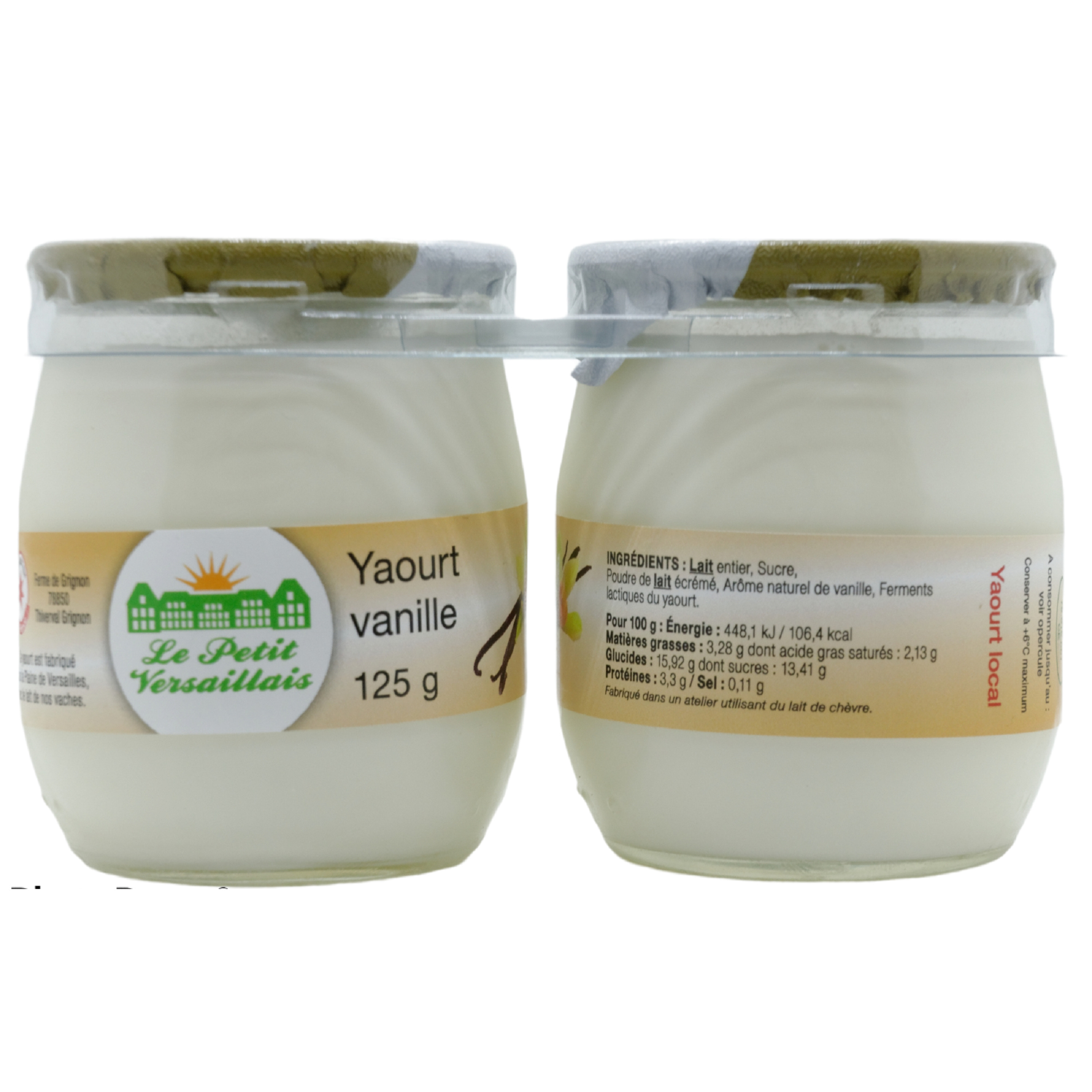 Yaourt bio au lait de chèvre saveur vanille 2x125g