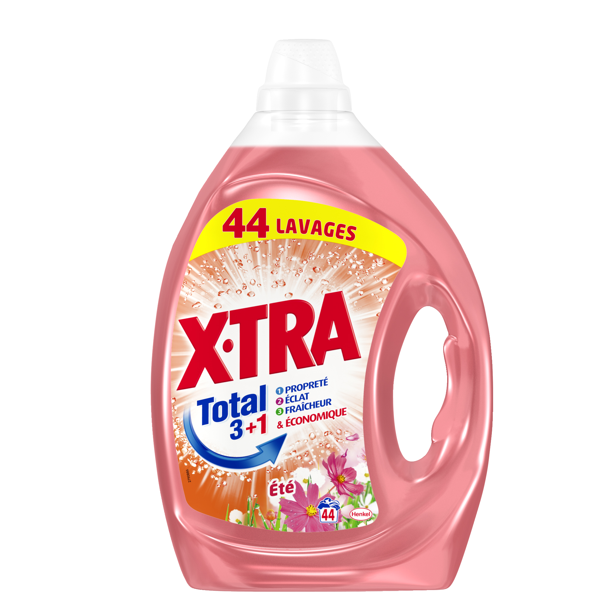 X-TRA Total+ Lessive diluée fraîcheur longue durée 80 lavages 4l