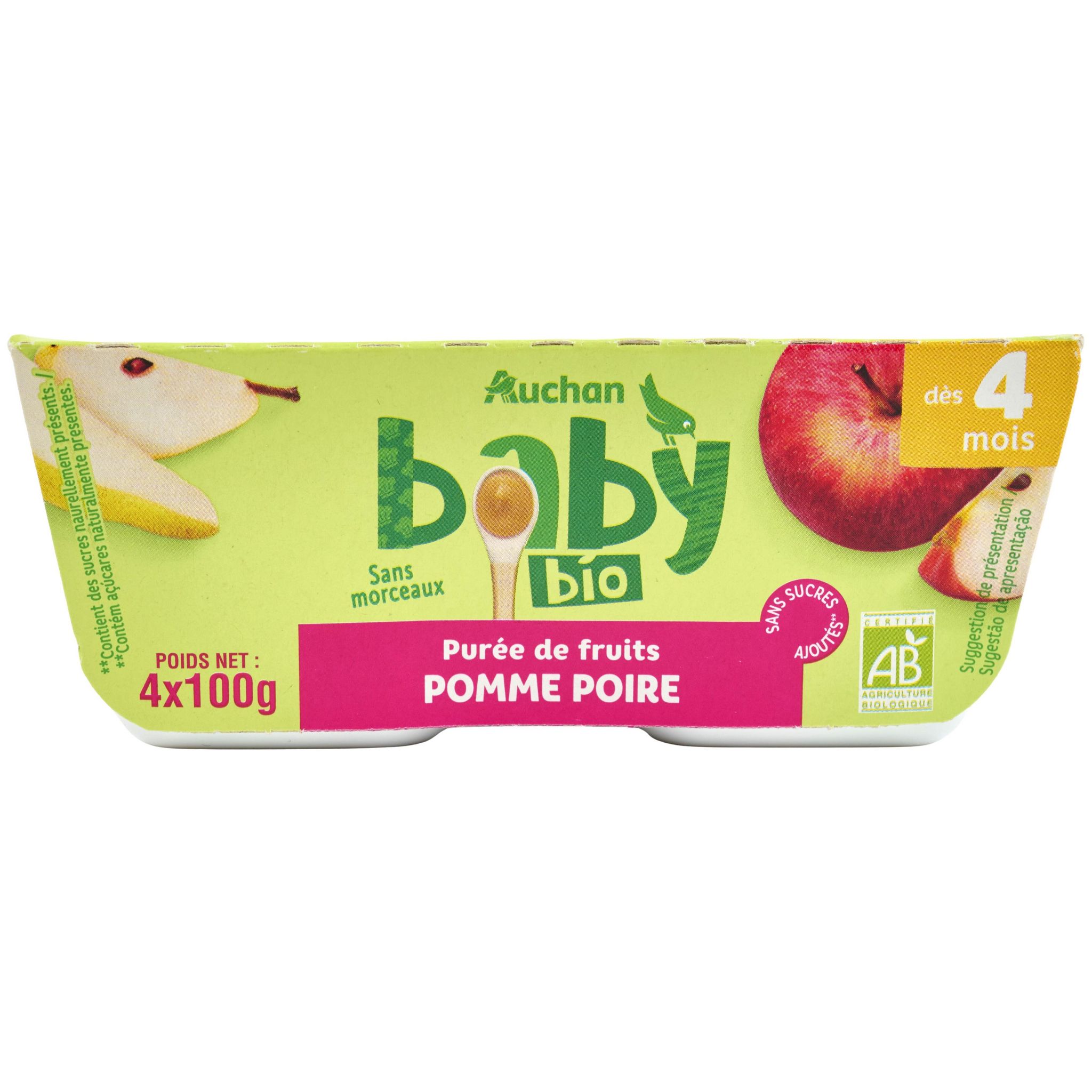 BLEDINA Petit pot dessert pommes pruneaux dès 4/6 mois 4x130g