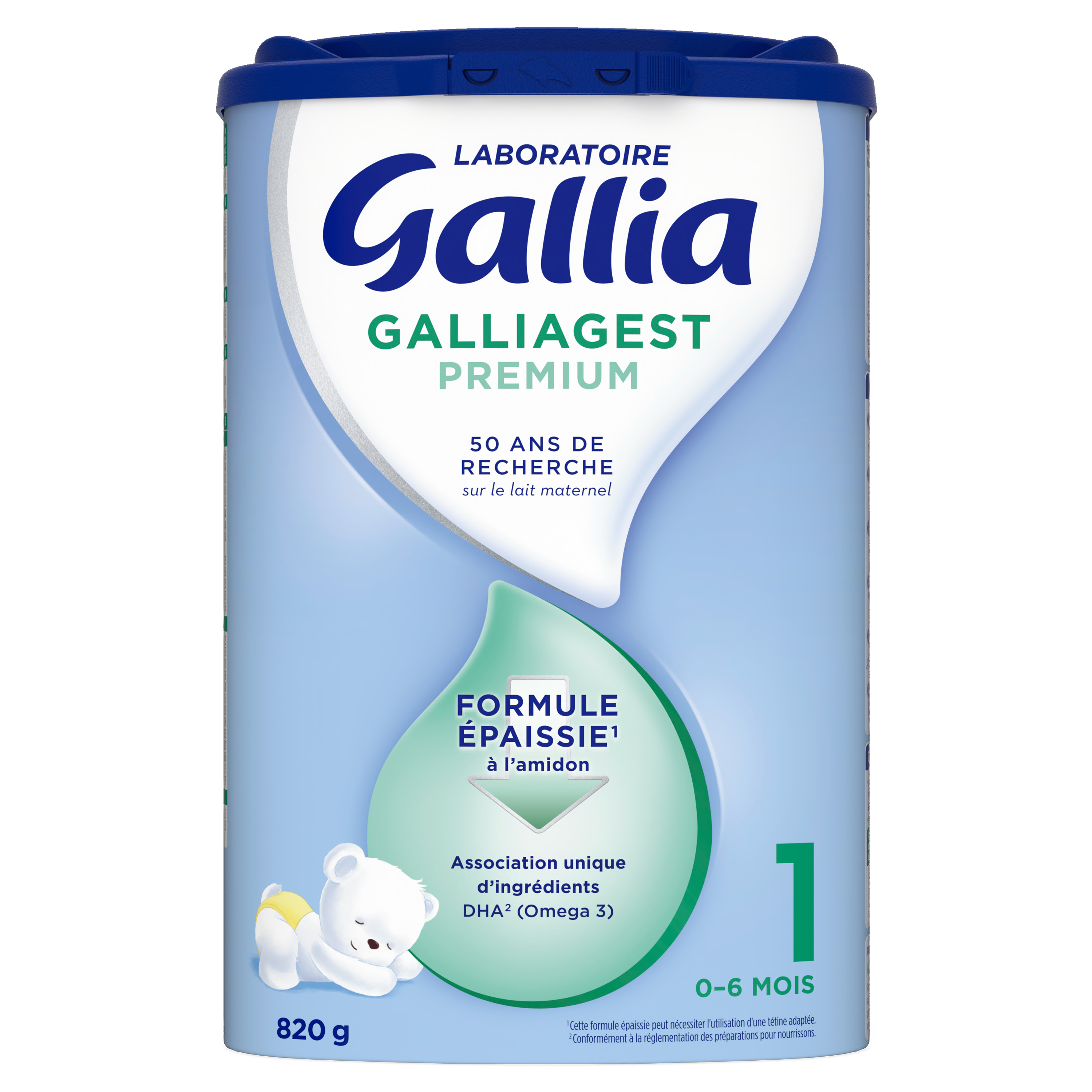 GALLIA Gallia Galliagest 1 lait 1er âge épaissi en poudre dès la naissance  700g 700g pas cher 