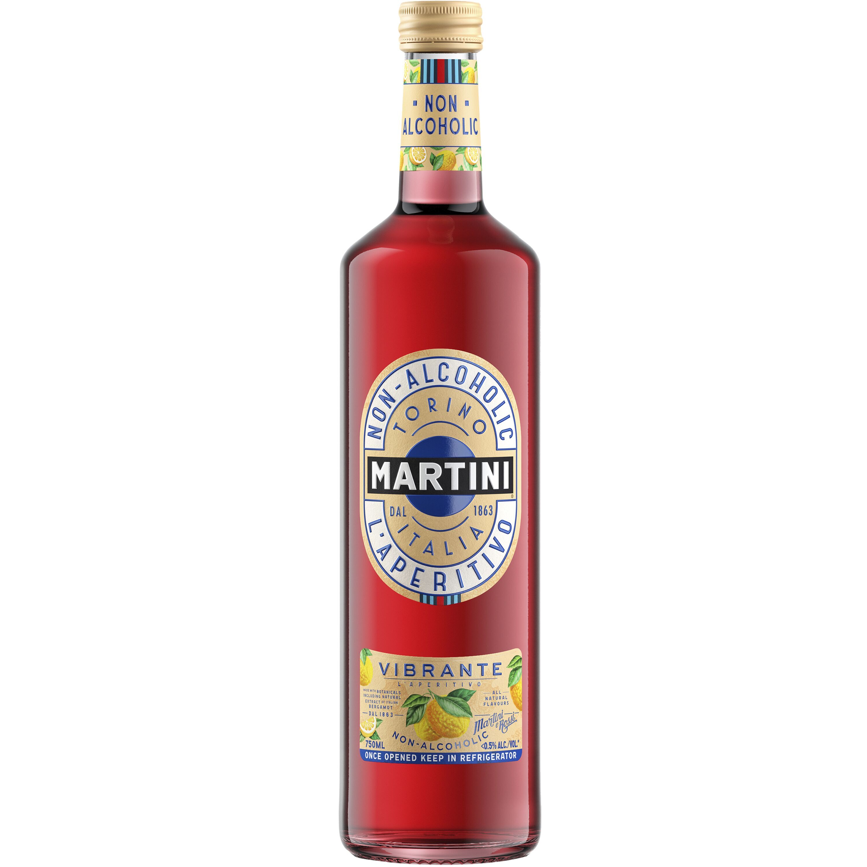 MARTINI L'Aperitivo sans alcool Vibrante 0.5% 75cl pas cher 