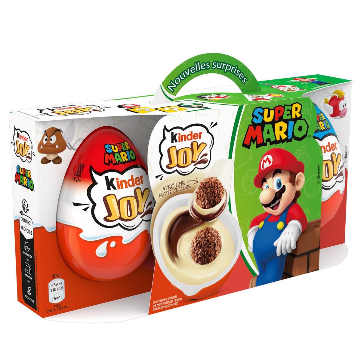 KINDER Joy oeufs surprises enrobés de chocolat au lait 3x20g pas cher 