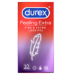 DUREX Feeling Extra Préservatifs extra fins et extra lubrifiés  10 préservatifs
