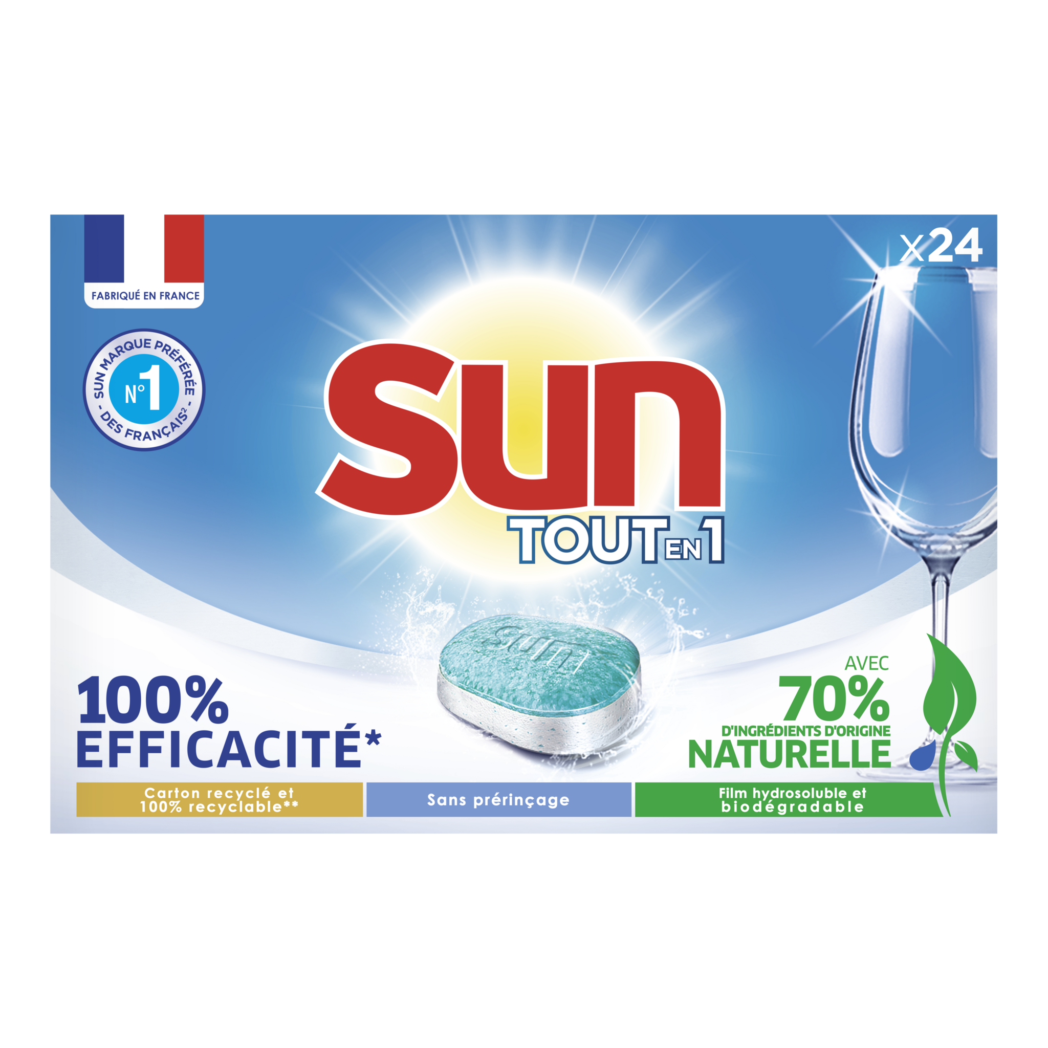 Tablettes pour lave-vaisselle Sun All In 1 pack de 200 pièces