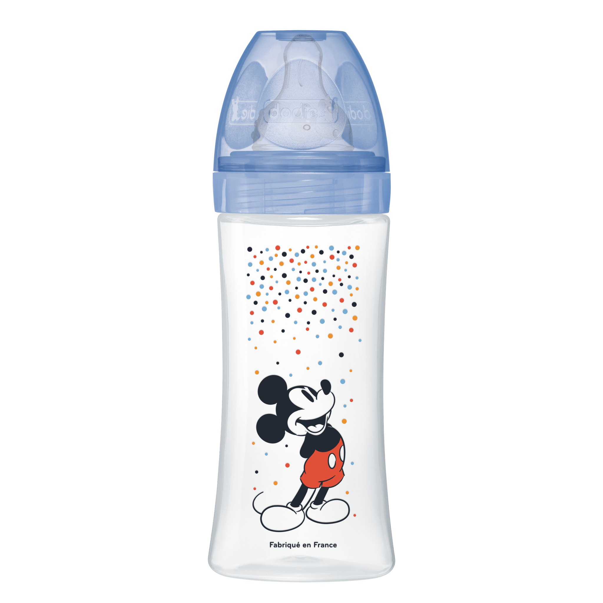 DODIE Dodie Biberon anti colique mickey bleu 3 vitesses +6mois 330ml pas  cher 