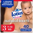 LOTUS BABY Couches-culottes Natural Touch taille 3 (7 à 10kg) 40 couches