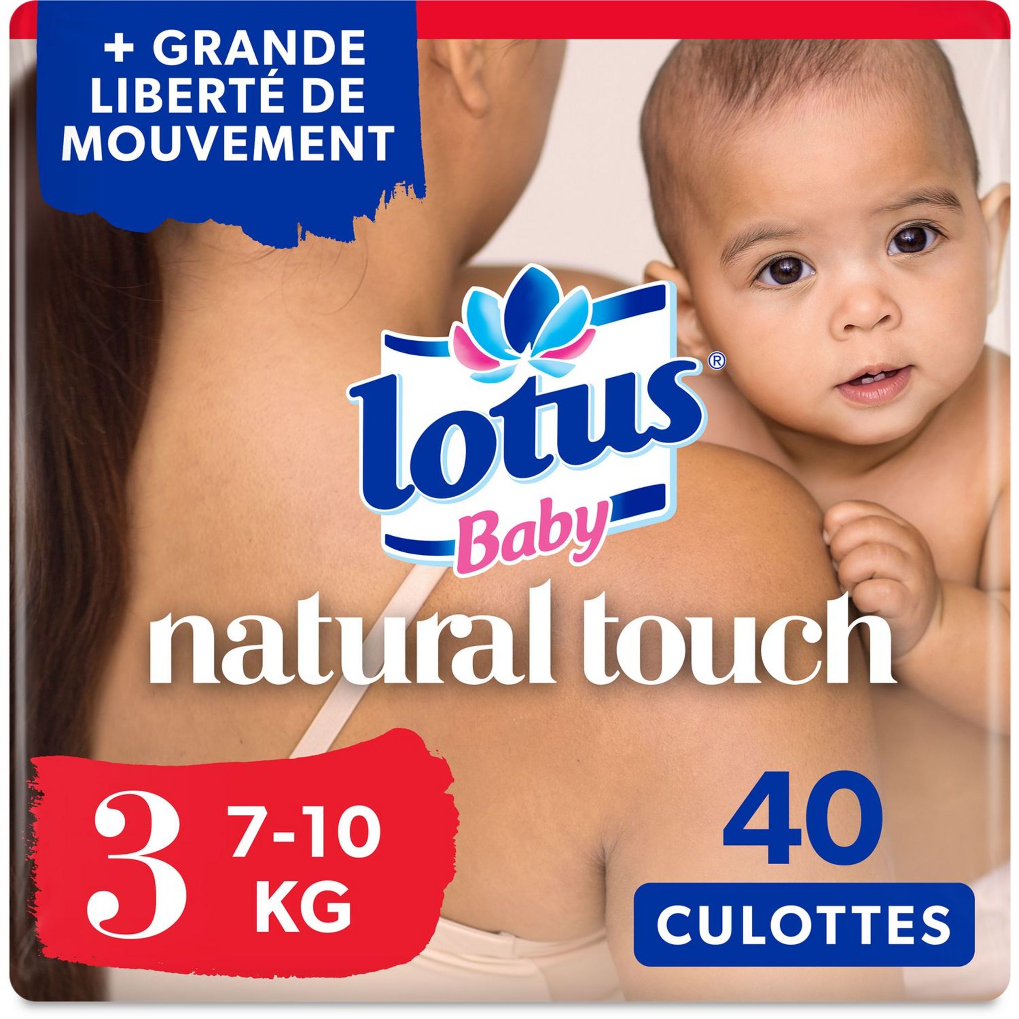 LOTUS BABY Couches-culottes Natural Touch taille 3 (7 à 10kg) 40 couches  pas cher 