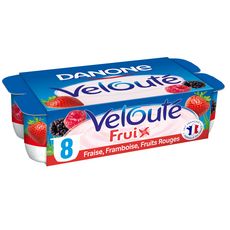 VELOUTE FRUIX Yaourt aux fruits rouges brassé 8x125g