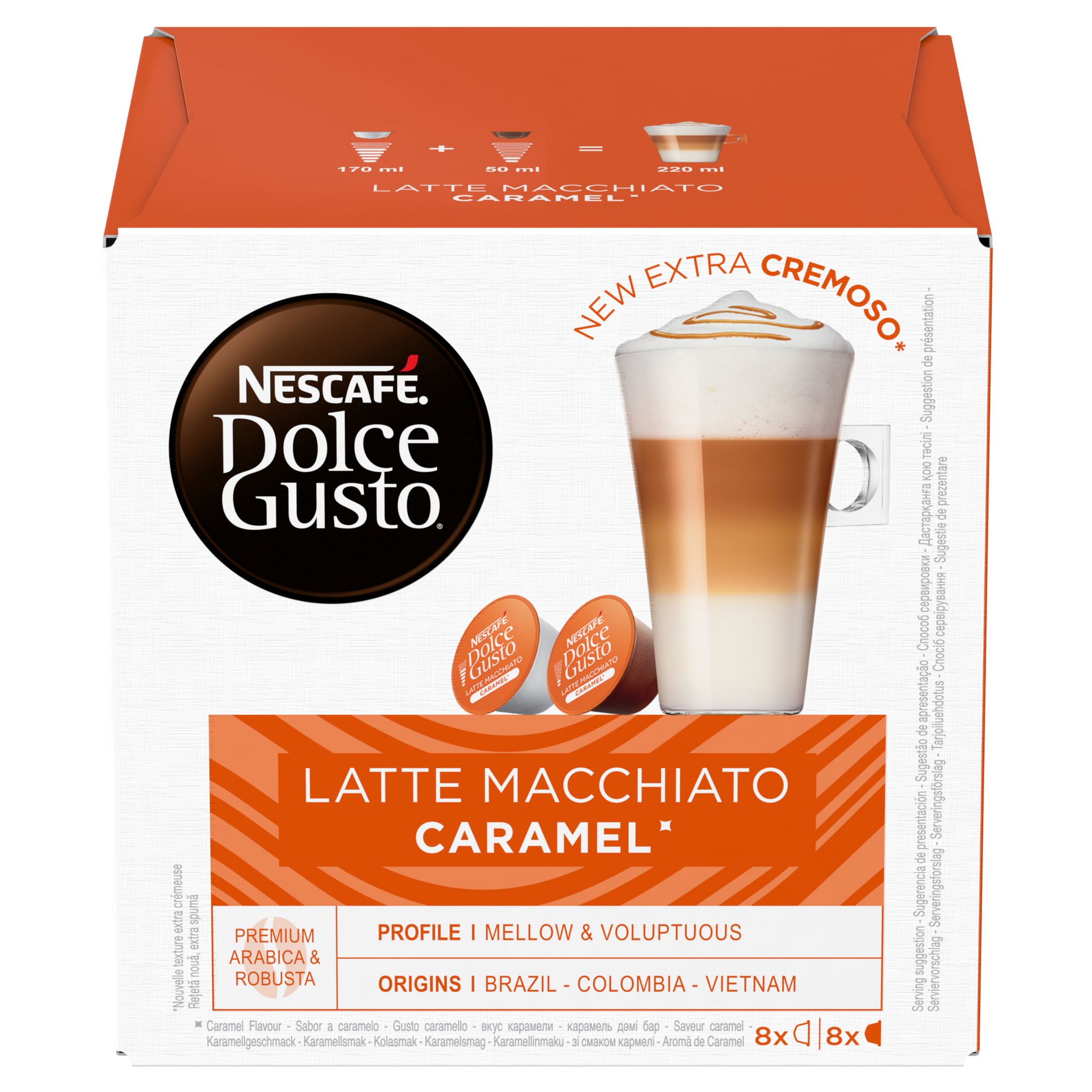 DOLCE GUSTO Capsules de chocolat au lait Chococino compatibles