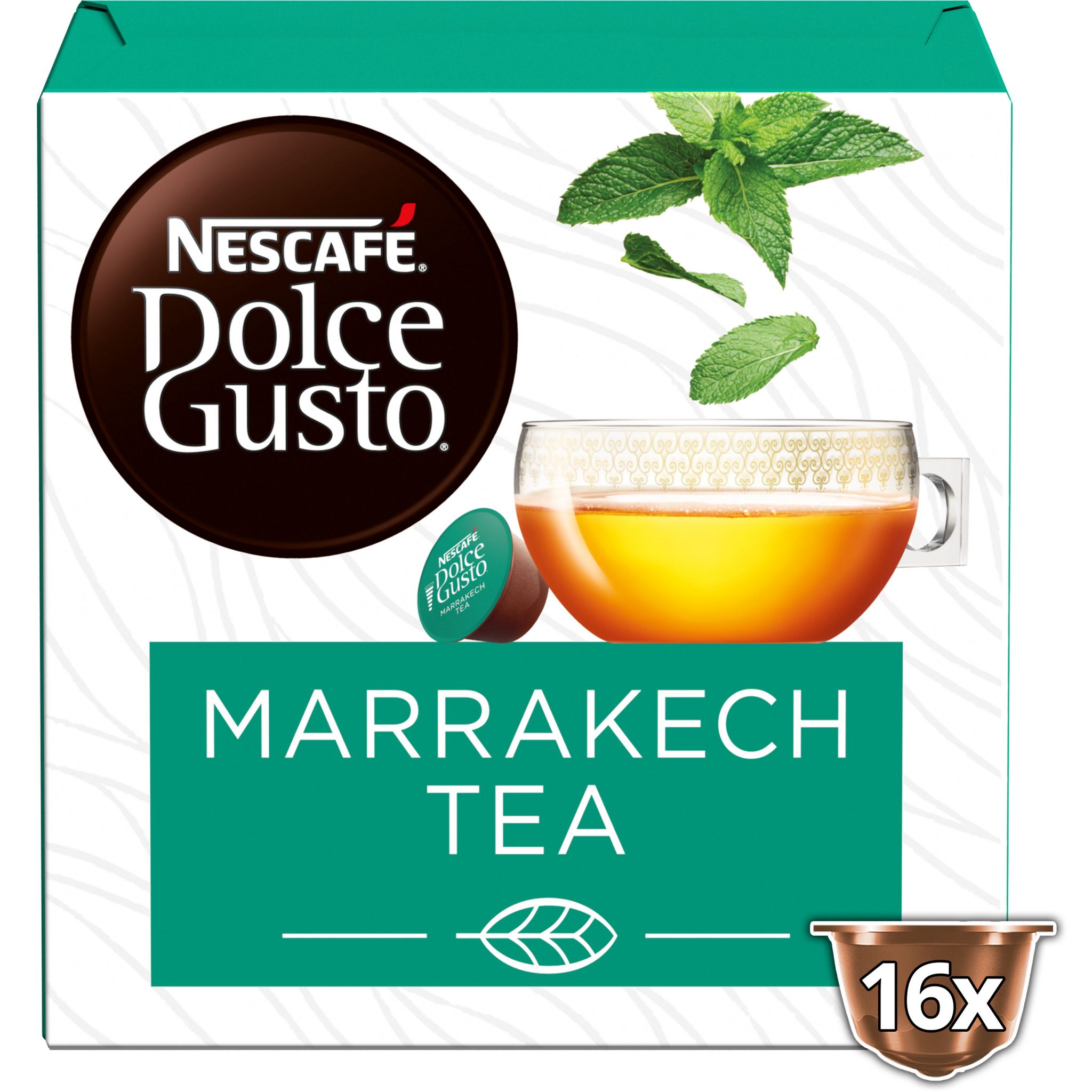 NESCAFE Marrakech tea capsules compatible Dolce Gusto 16 capsules 82g pas  cher 