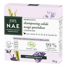 N.A.E Shampooing solide bio et vegan pour cheveux normaux 30 à 50 lavages 85g