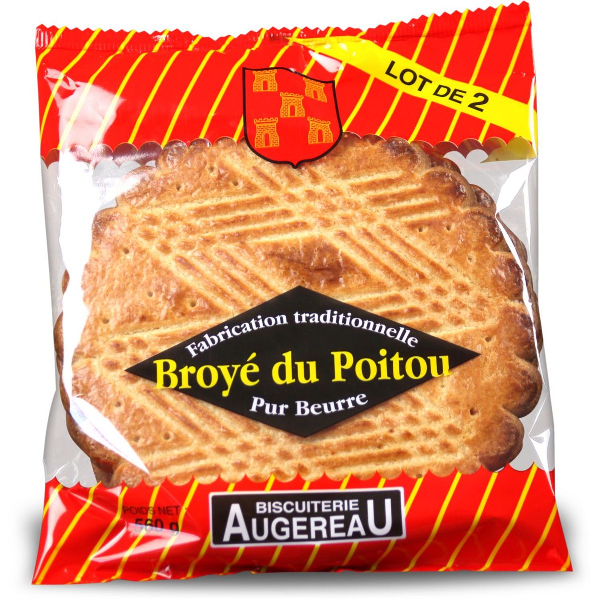 BISCUITERIE AUGEREAU Broyé du Poitou pur beurre Lot de 2 560g pas cher -  Auchan.fr