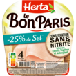 HERTA Le Bon Paris jambon sans nitrite réduit en sel 4 tranches 140g