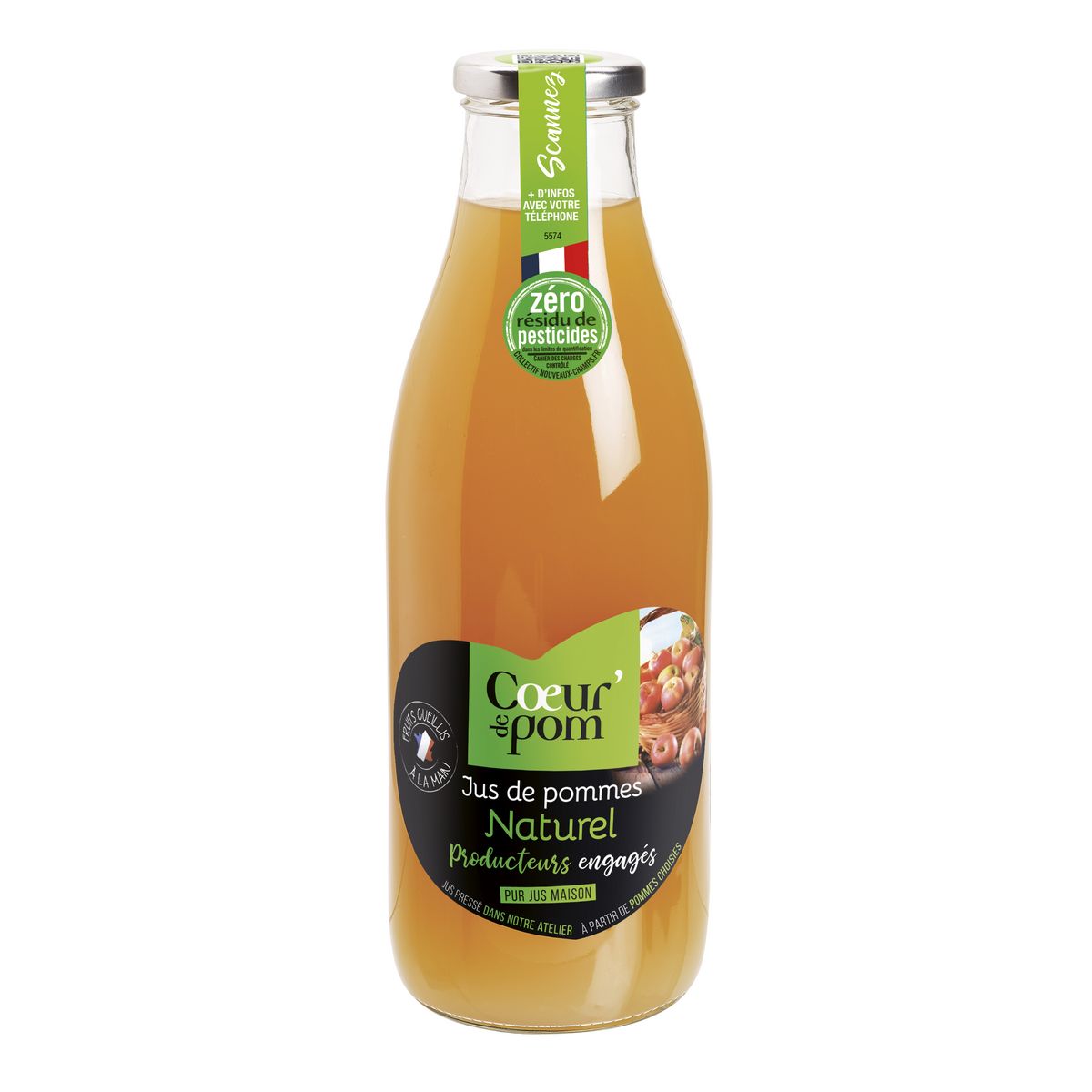 Pur Jus de pomme Bio bouteille 33cl - Vin Direct Réunion