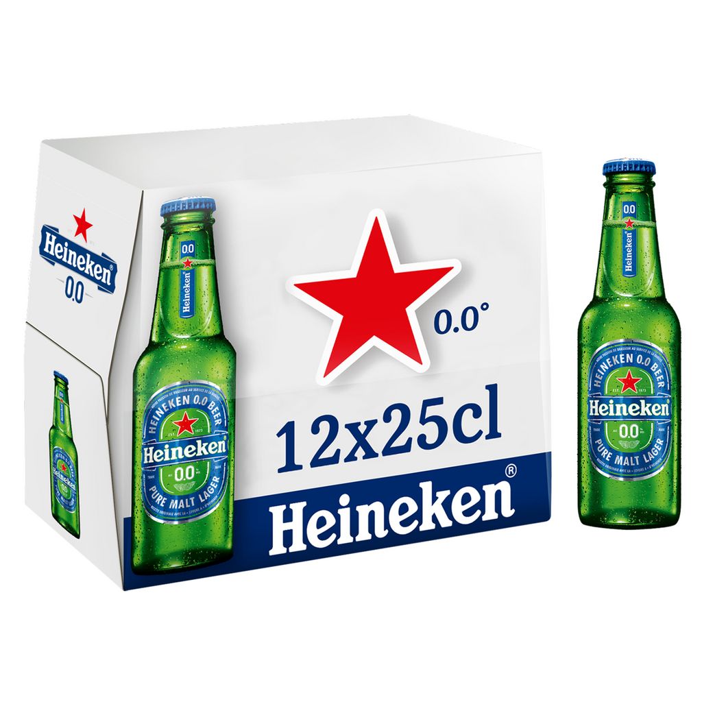 Heineken 0.0 - Bière sans alcool - 6 x 25 cl - La cave Cdiscount