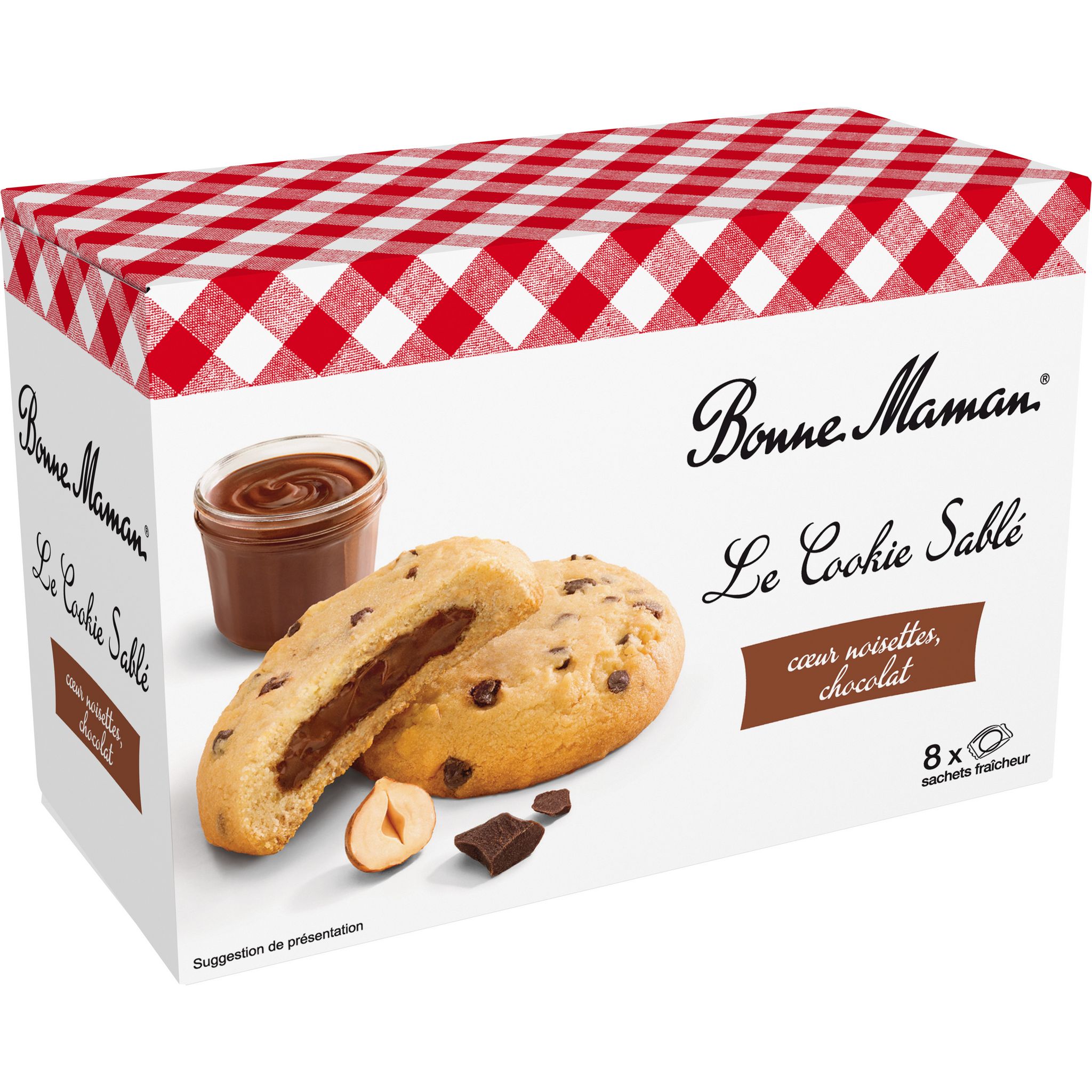 GERBLE Biscuits sans gluten au chocolat et noisettes sachets fraîcheur 3  sachets 150g pas cher 