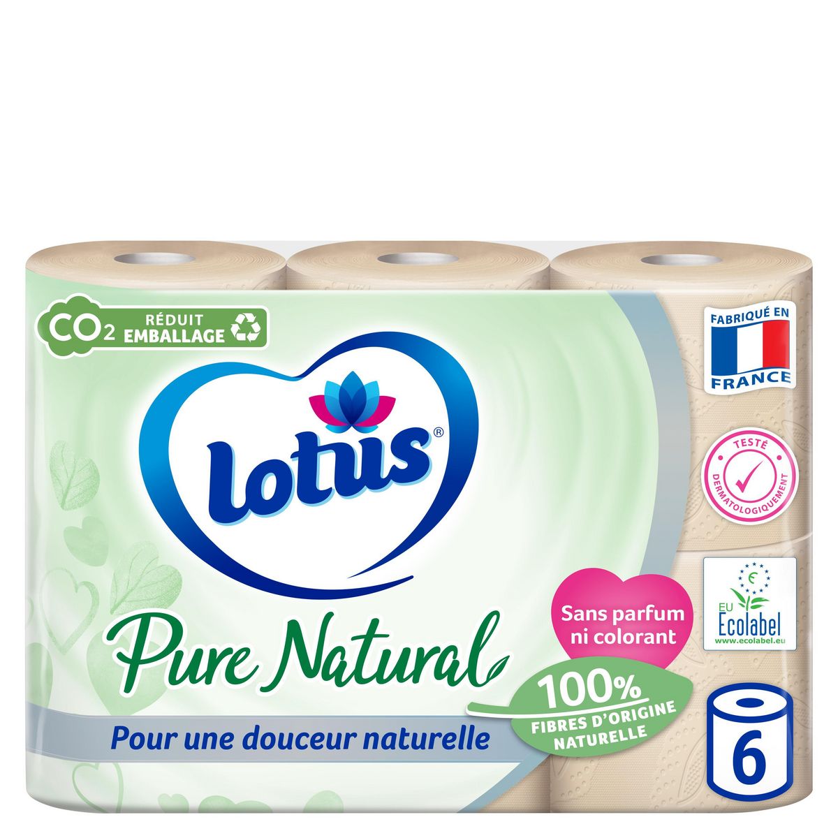 Papier toilette ultra doux Lotus x6 sur