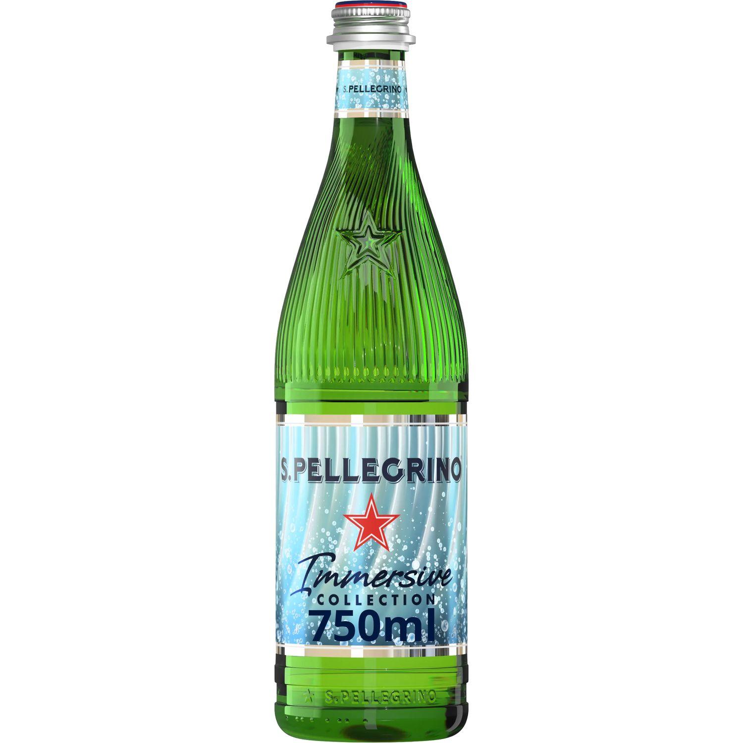 San Pellegrino - Eau minérale gazeuse d'Italie en bouteille verre