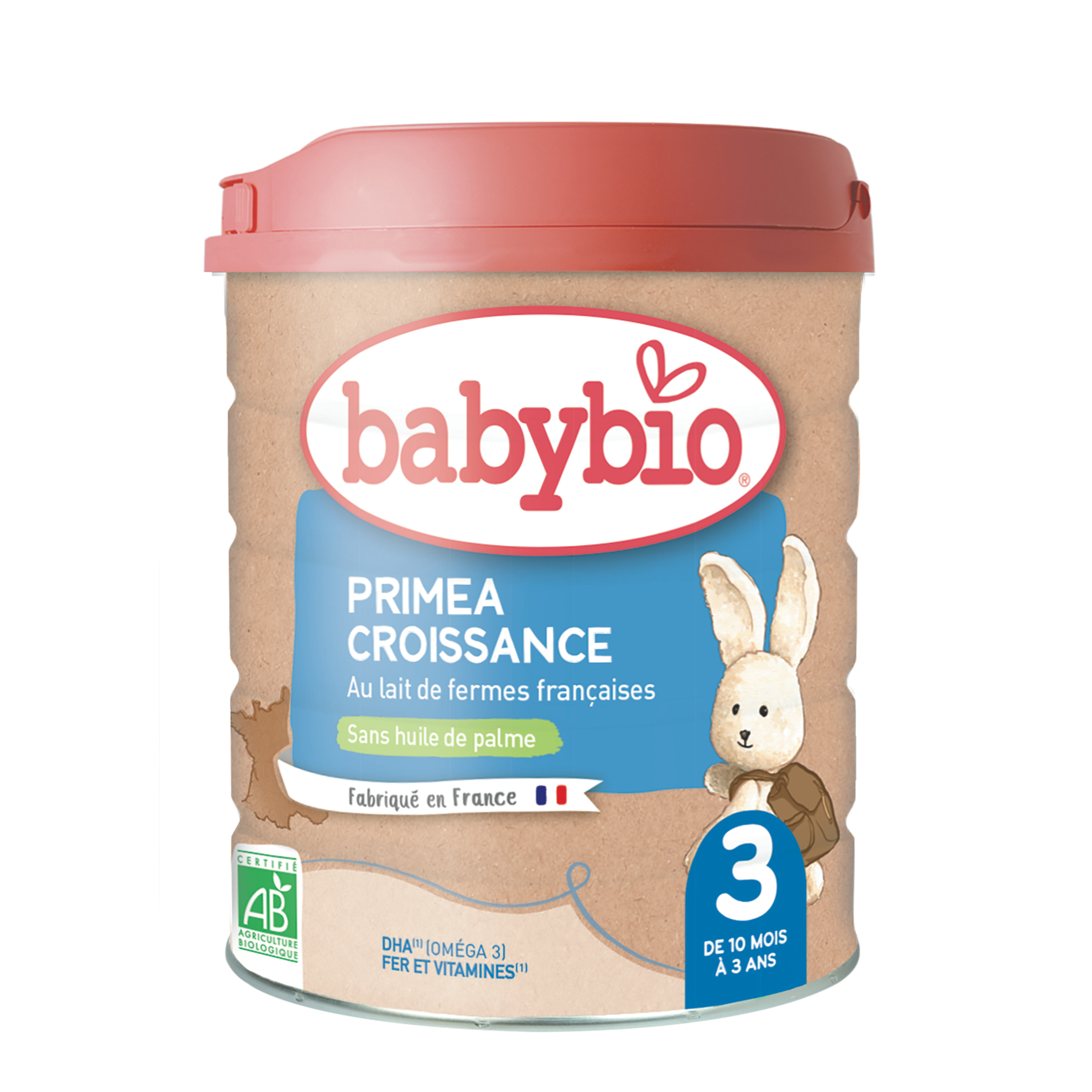 BABYBIO Primea 3 lait de croissance en poudre dès 10 mois 800g pas cher 