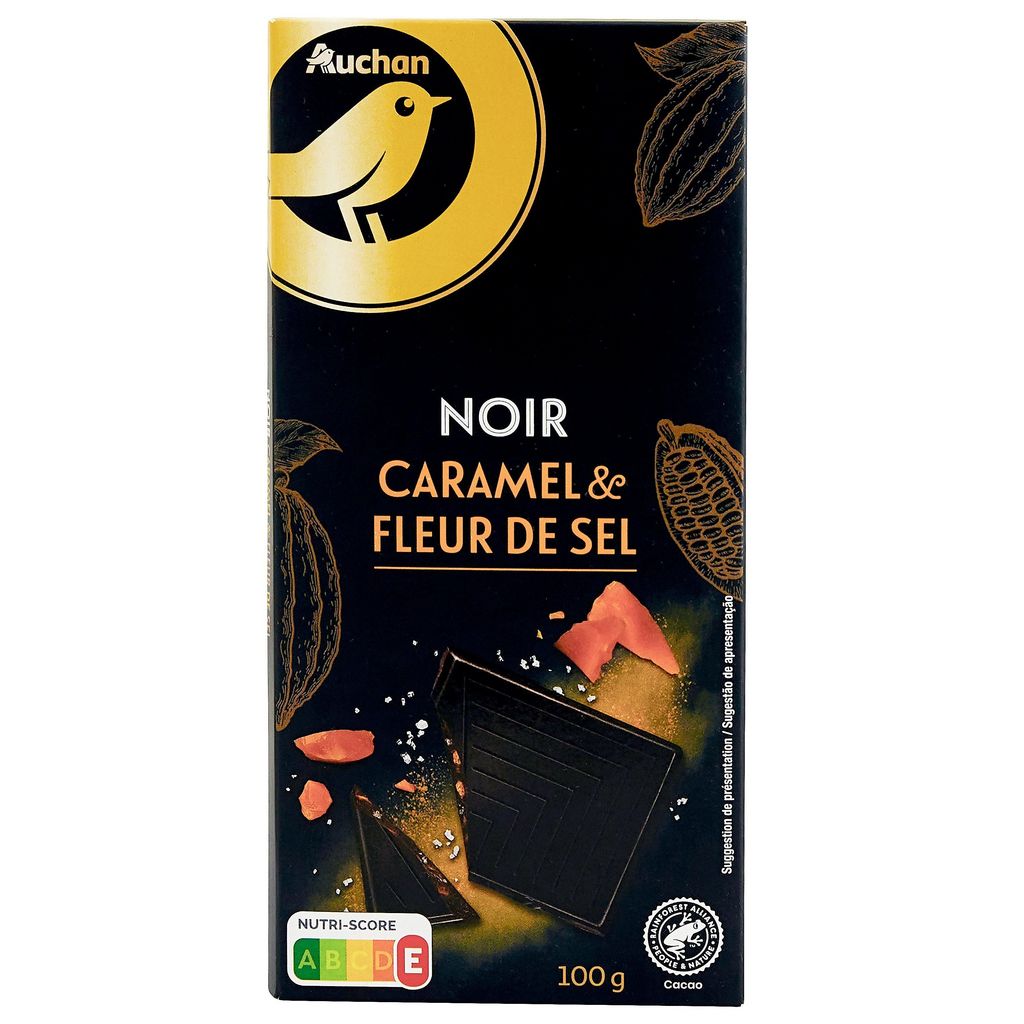 TABLETTE N°13 CHOCOLAT NOIR 60% ET CARAMEL À LA FLEUR DE SEL