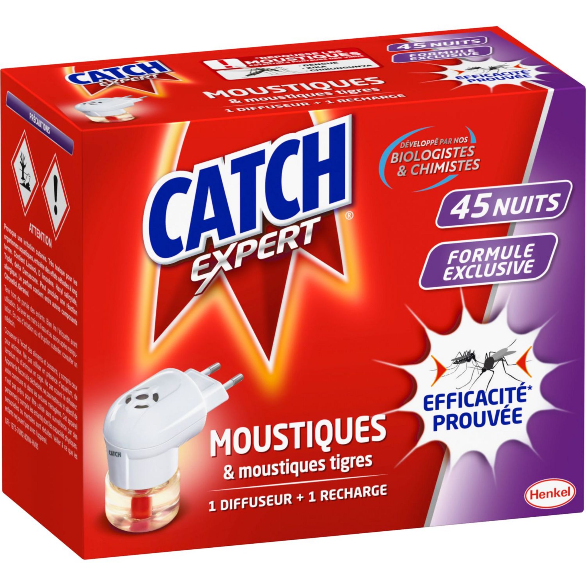 CATCH Diffuseur Électrique Anti Mouches/Moustiques avec Recharge