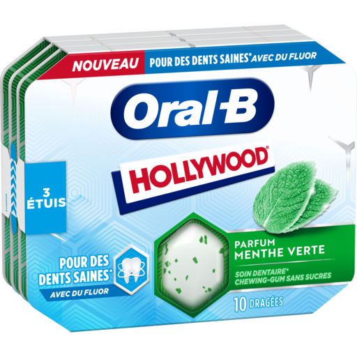 HOLLYWOOD Chewing-gum au bubblegum sans sucres 3x10 dragées pas cher 