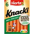 HERTA Knacki 100% poulet sans nitrite 6 pièces 210g
