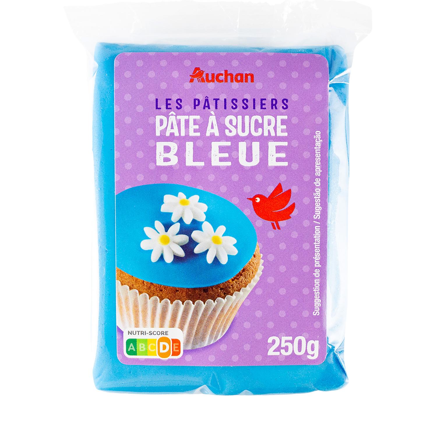 Pâte à sucre prête à dérouler - bleu pastel - Auchan - 1 pièce