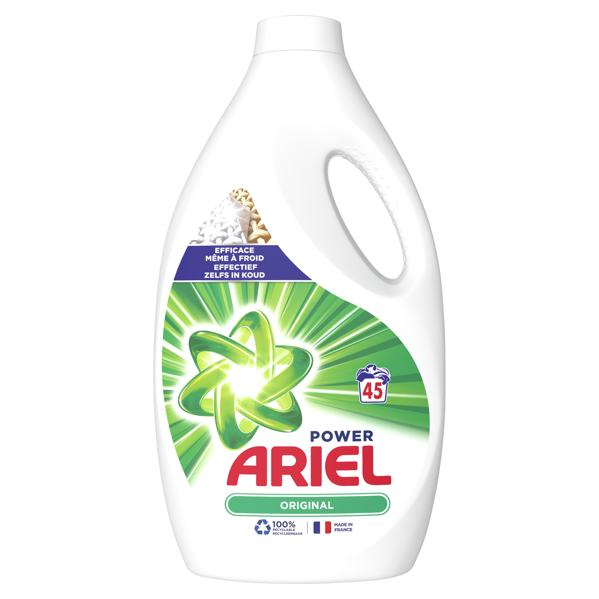 AUCHAN Fresh et clean lessive liquide air de printemps 37 lavages 2l pas  cher 