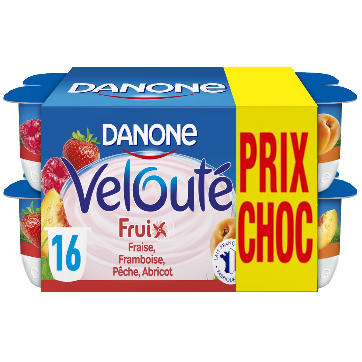 VELOUTE FRUIX Yaourt brassé aux fruits panaché 16x125g