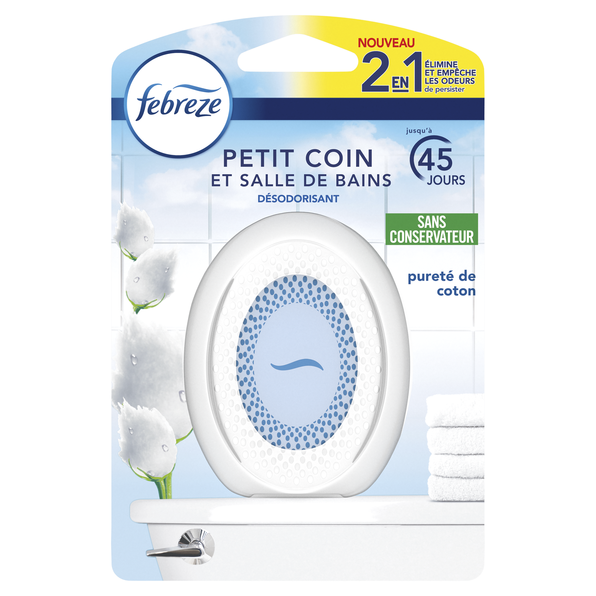 Désodorisant petit coin/salle de bain rosée du matin, Febreze (10 g)