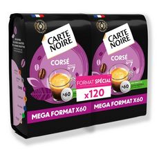 CARTE NOIRE Dosettes de café corsé intense N°7 compostables 2x60 dosettes 840g
