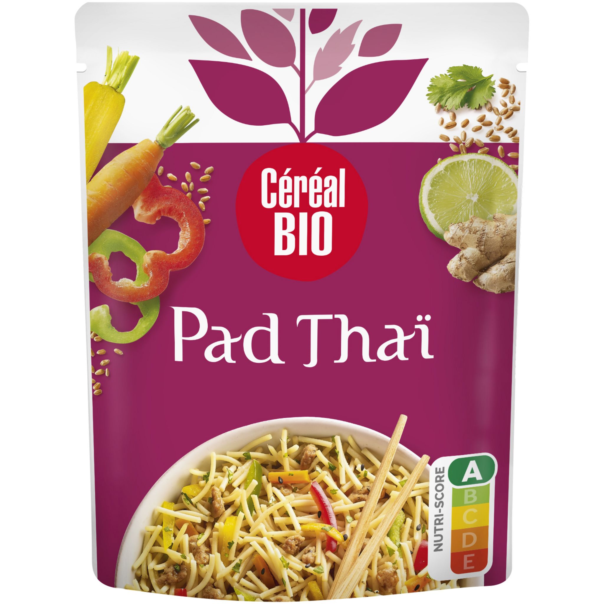 CÉRÉAL BIO Pad Thai citron coriandre sauce sriracha 220g pas cher 