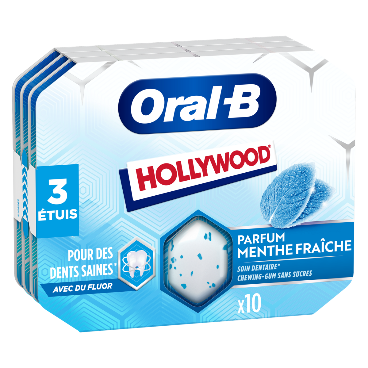 HOLLYWOOD Oral B Chewing-gum Menthe Fraîche Soins Dentaires Sans Sucres ...