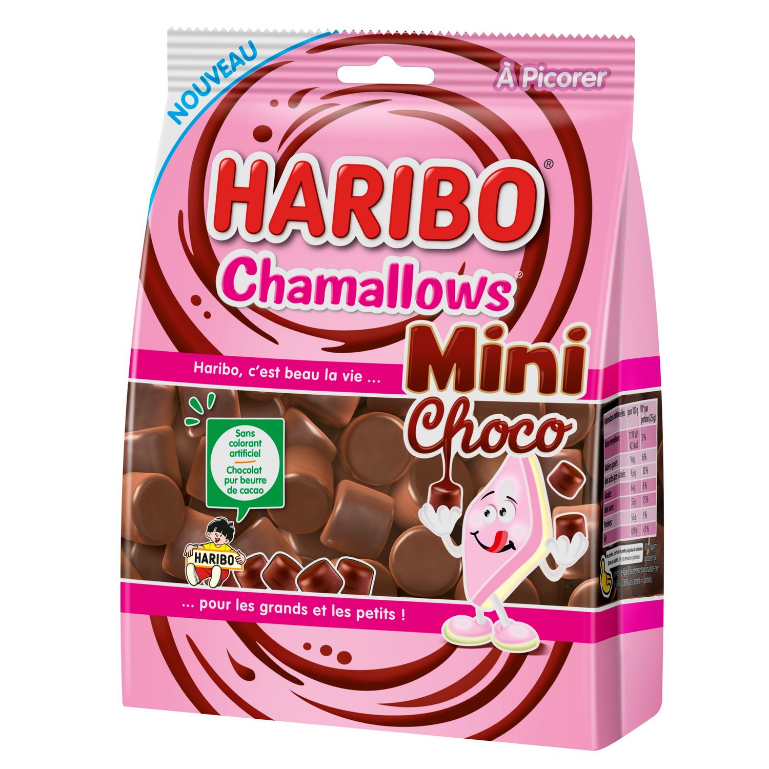 HARIBO Mini chamallows chocolat 140g pas cher 