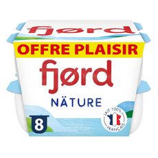 FJORD Yaourt fromage blanc nature frais et doux 8x125g