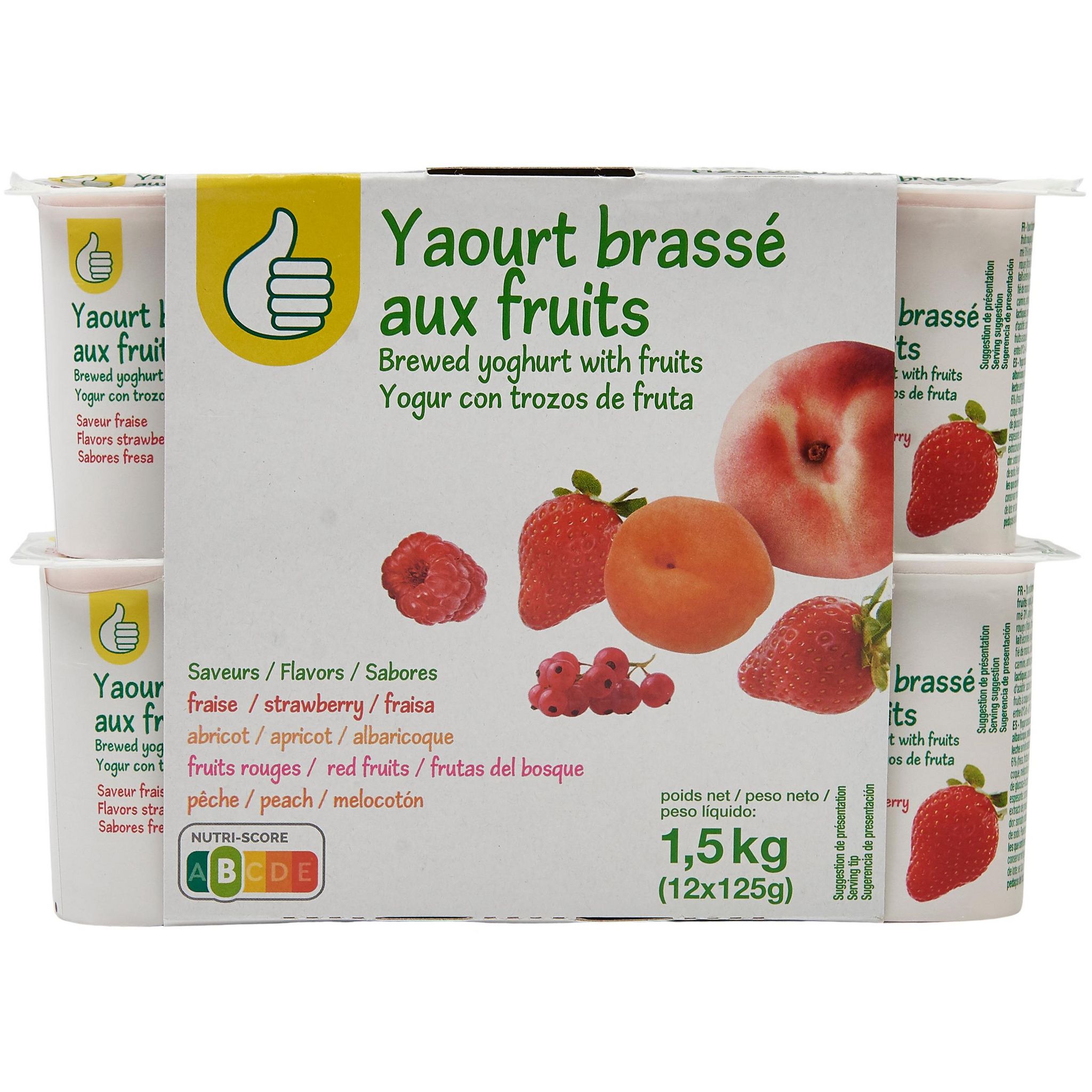 POUCE Yaourt brassé aux fruits 12x125g pas cher 