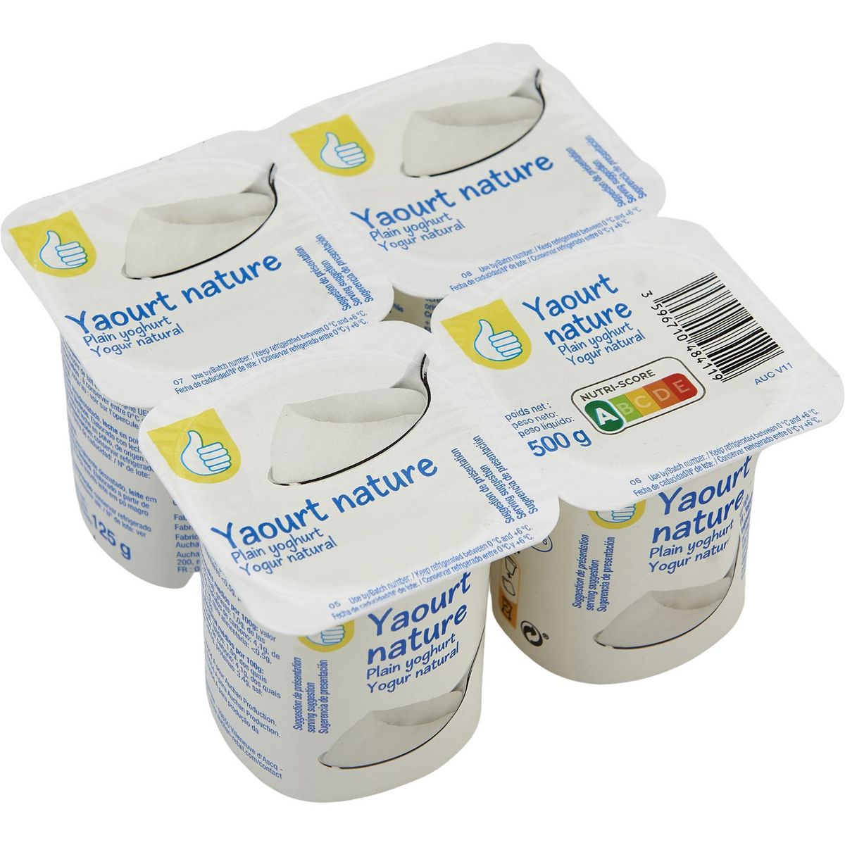 DANONE Le Yaourt nature 12+4 offerts 16x125g pas cher 