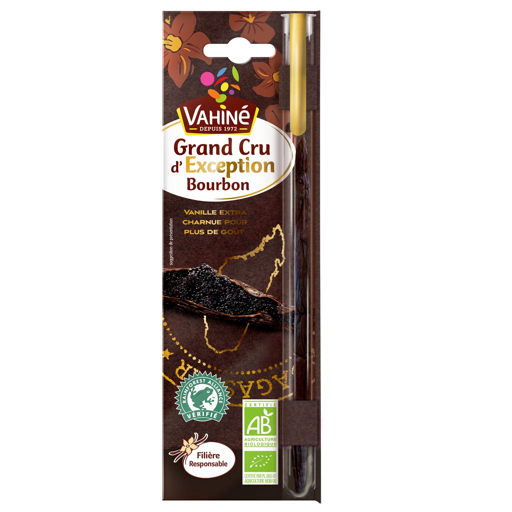 AUCHAN GOURMET Gousse de vanille bourbon de Madagascar cueillie à