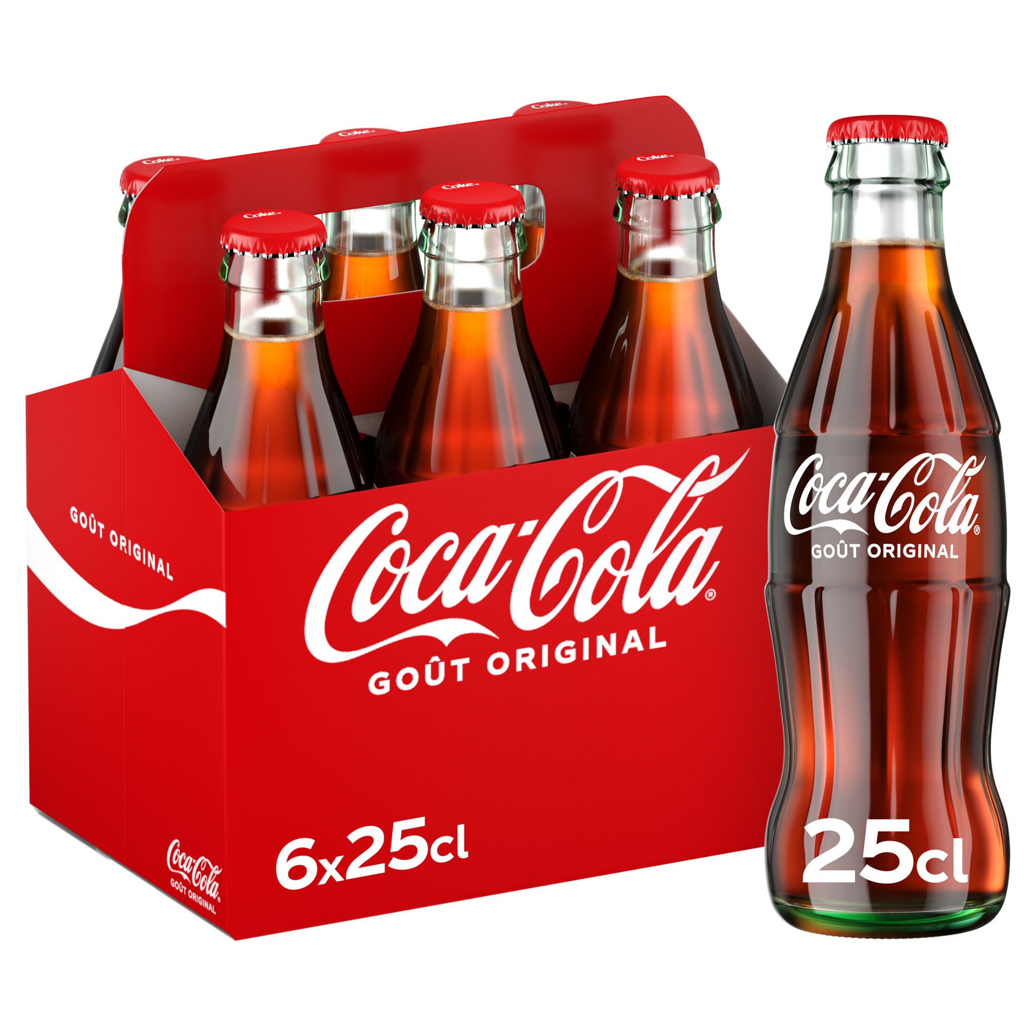 Coca-Cola - Bouteille en verre pour boissons gazeuses (4 x 6 x 237