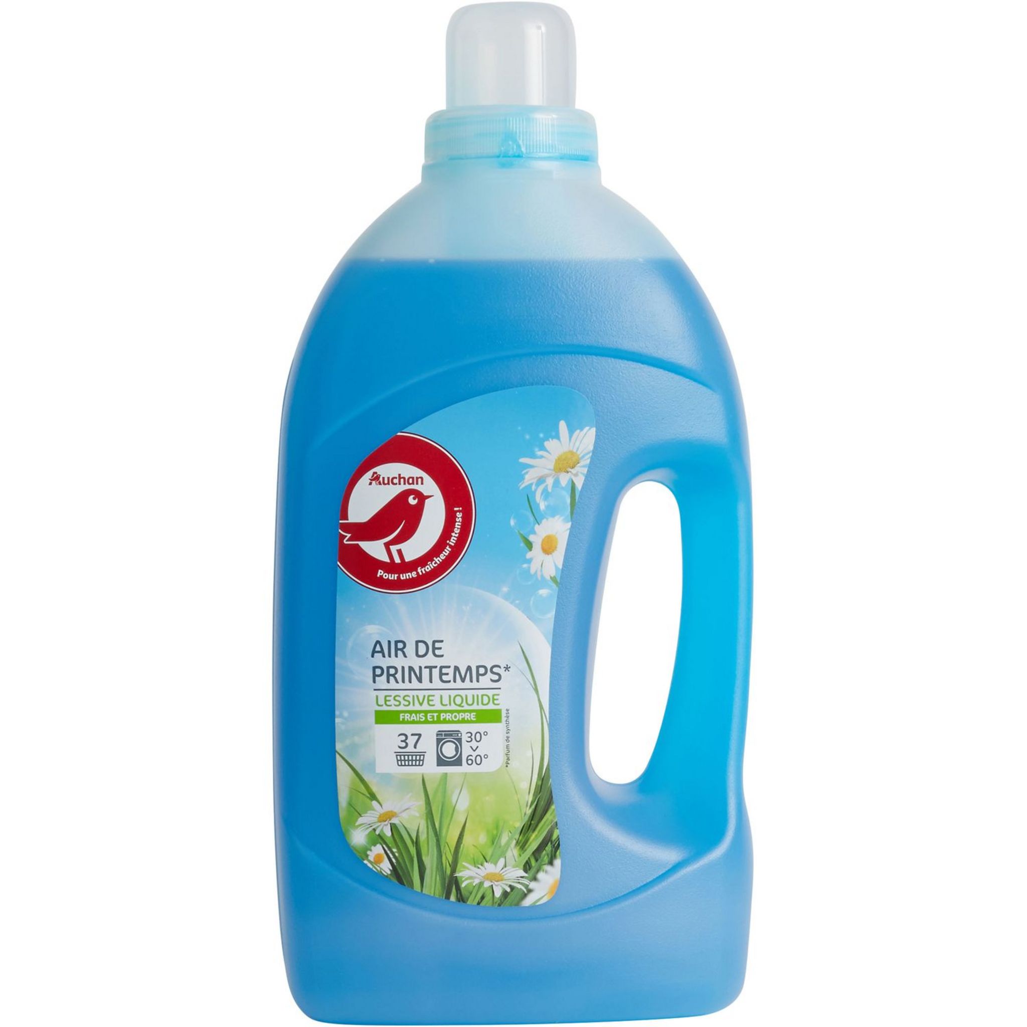 AUCHAN Fresh et clean lessive liquide air de printemps 37 lavages 2l pas  cher 