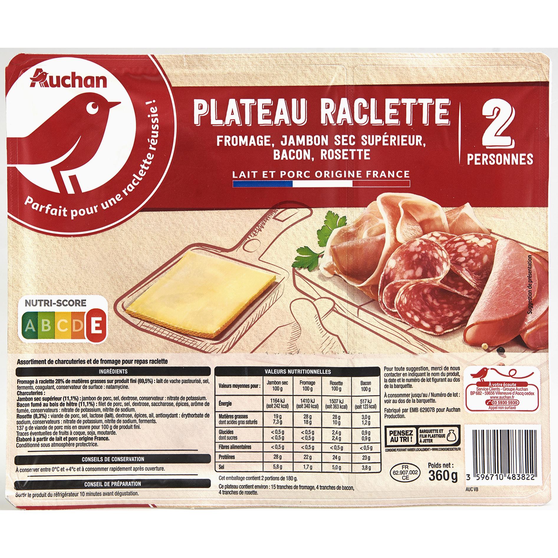 Plateau qui a un grain raclette & charcuterie