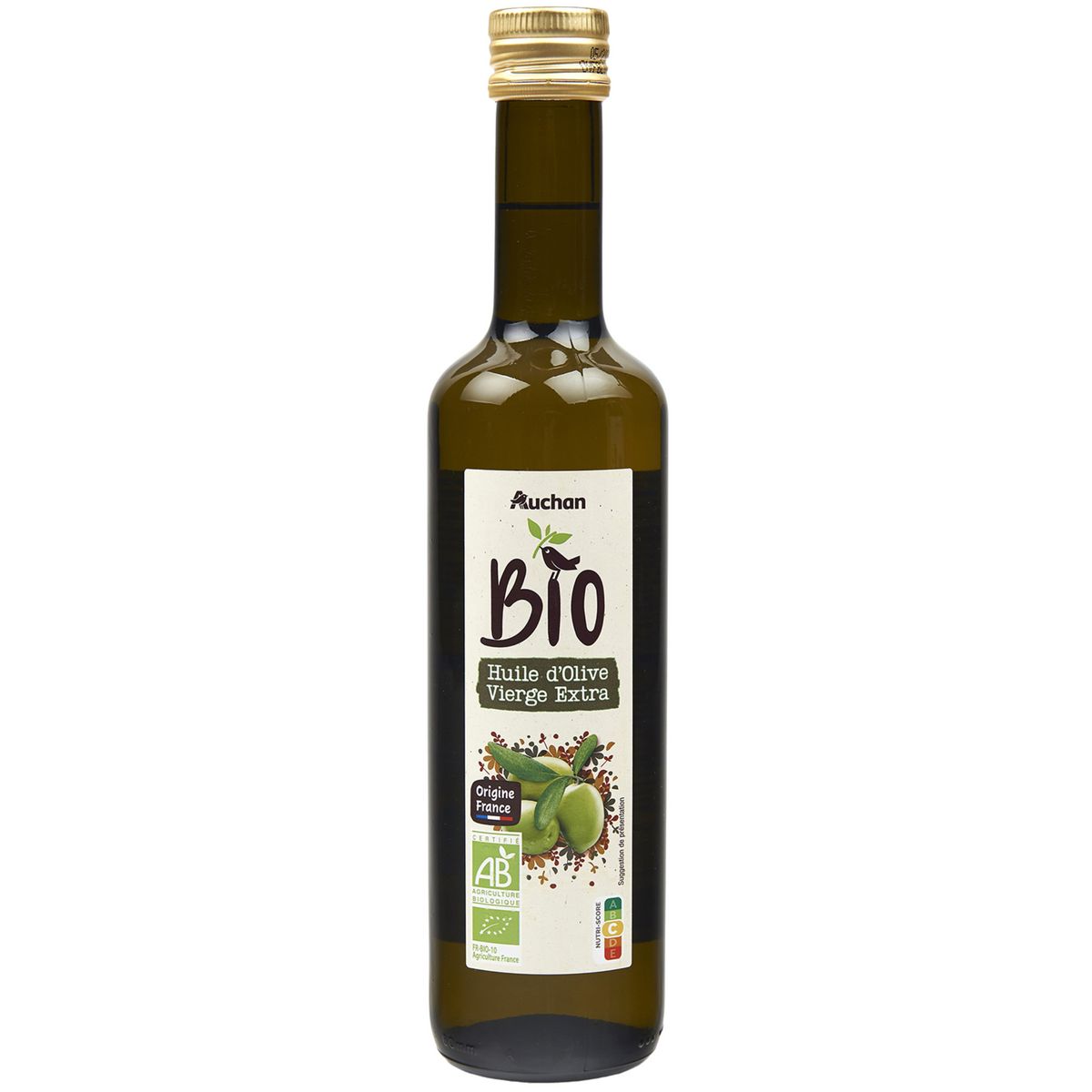 AUCHAN BIO CULTIVONS LE BON huile d'olive vierge extra origine