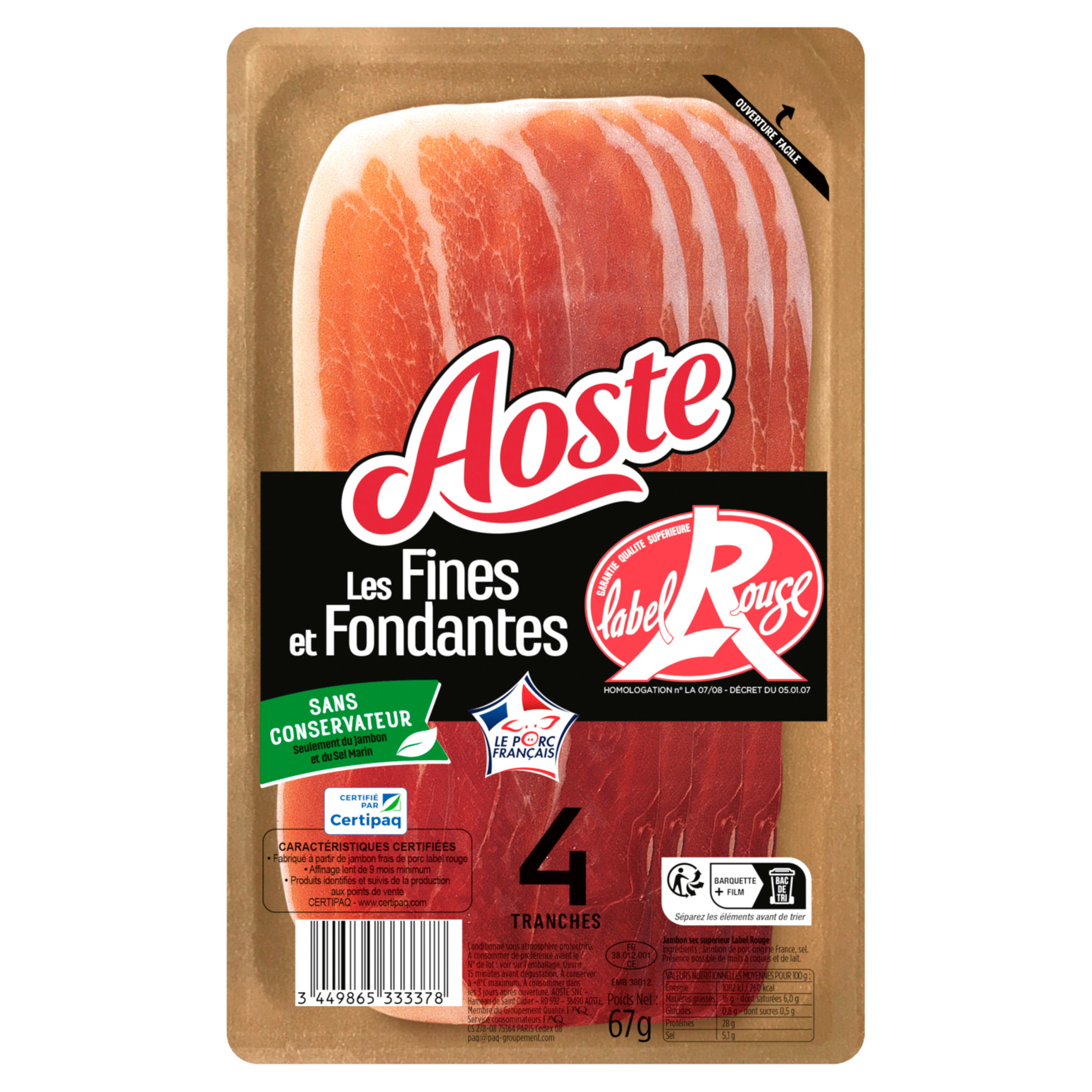 Aoste se lance dans le jambon cru dégraissé