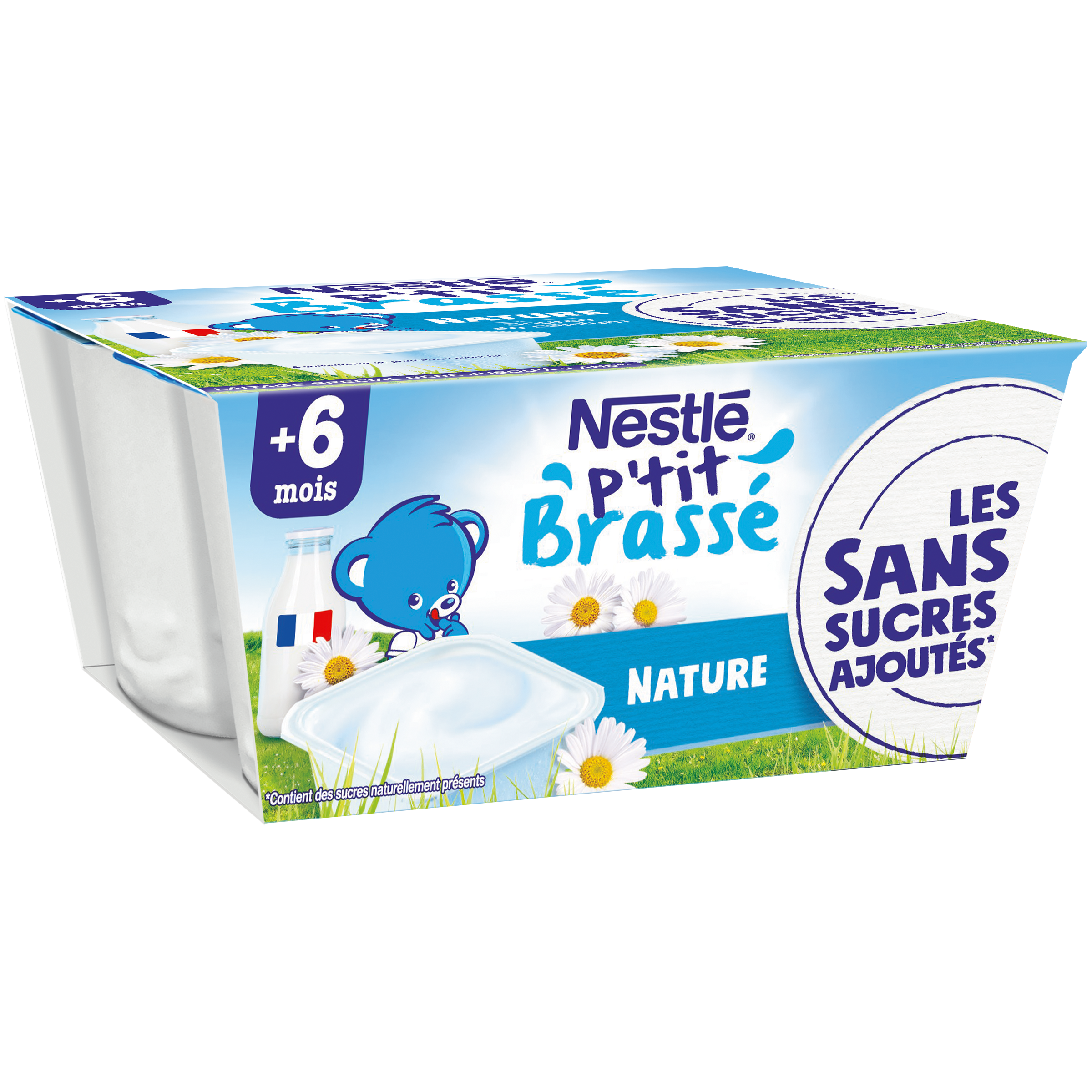 France Bébé Nutrition Brassés Yaourt Nature Bio 4 x 100g