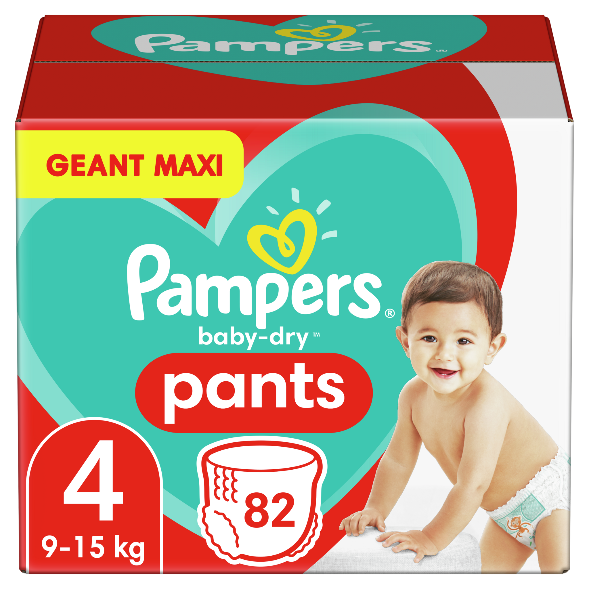 Couches-culottes PAMPERS Baby-Dry Night Pants - Taille 4 - 40 couches